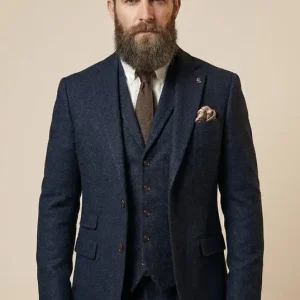 TAVERNY Chief - Herrkostym Navy tweed