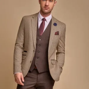 Tredelad herrkostym Cavani Elwood hundtandsmönster - Mix and Match