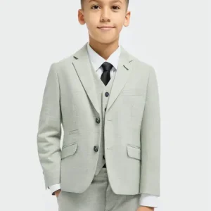 Tredelad kostym för barn – Camden Salviagrön