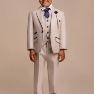 Tredelad kostym för barn – Caridi Beige