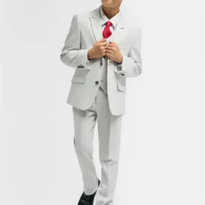 Tredelad kostym för barn – Tropez Skiffergrå