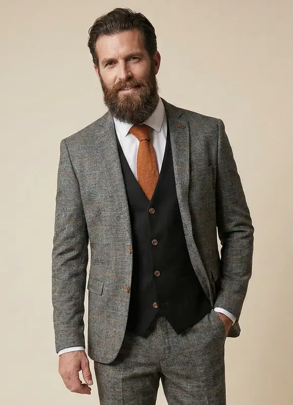 Tredelad kostym Jenson grå mix and match