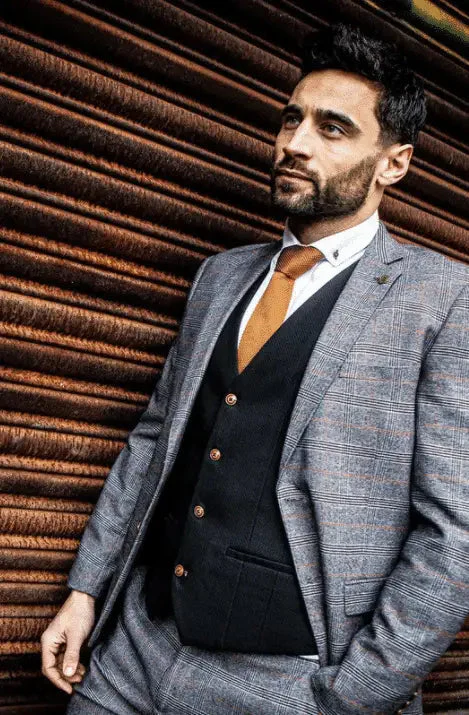 Tredelad kostym Jenson grå mix and match - Bild 8