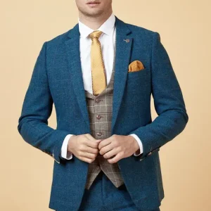 Tredelat herrdräkt Dion blå Mix and Match - Marc Darcy