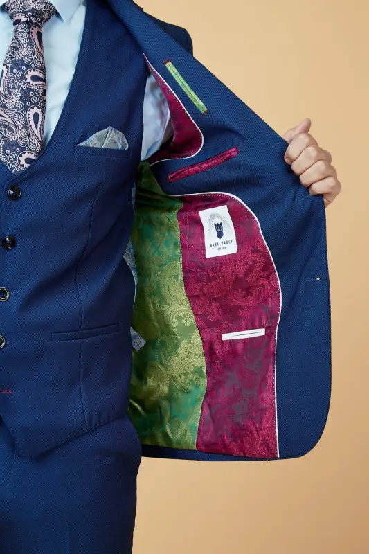 Tredelat herrkostym Danny Royal Blue - Marc Darcy - Bild 5