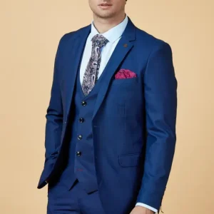 Tredelat herrkostym Danny Royal Blue - Marc Darcy
