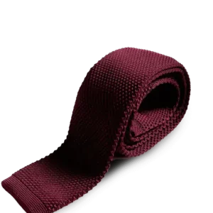 Vin-färgad Slips Stickad | Marc Darcy