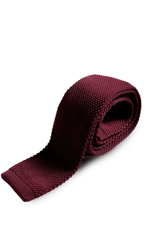 Vin-färgad Slips Stickad | Marc Darcy